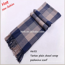 A652 wholesale fashion dresses for women tartan design neckwear wool scarf